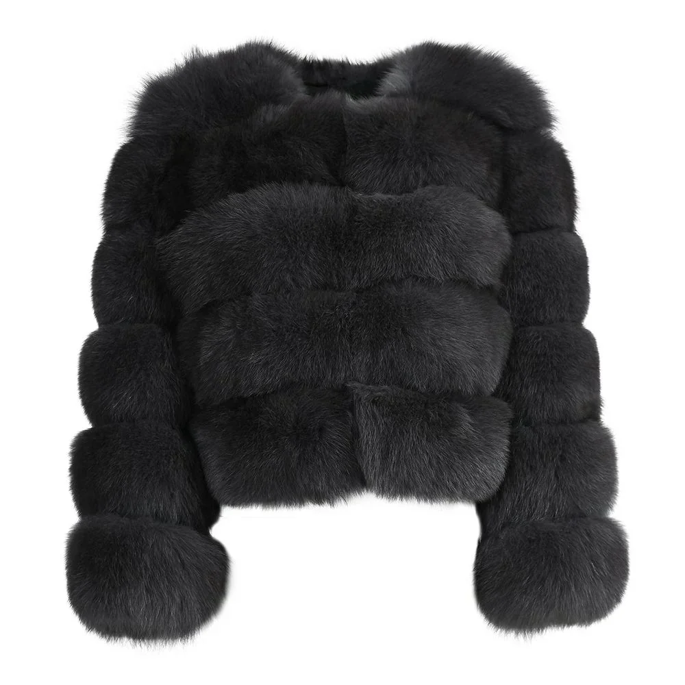 BUBBLE CROPPED COAT BLACK