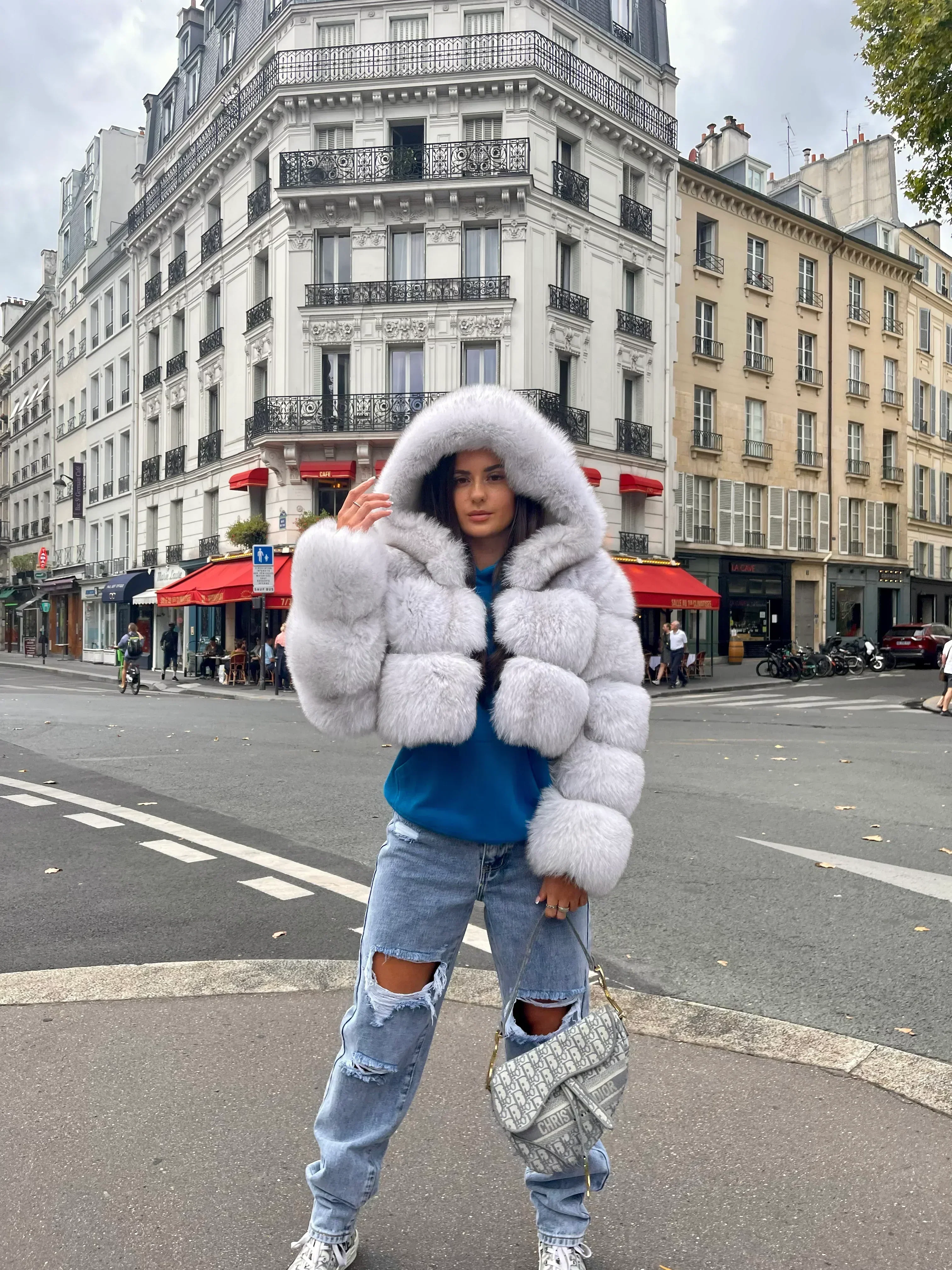 CROPPED MINI HOODED COAT - Image 2