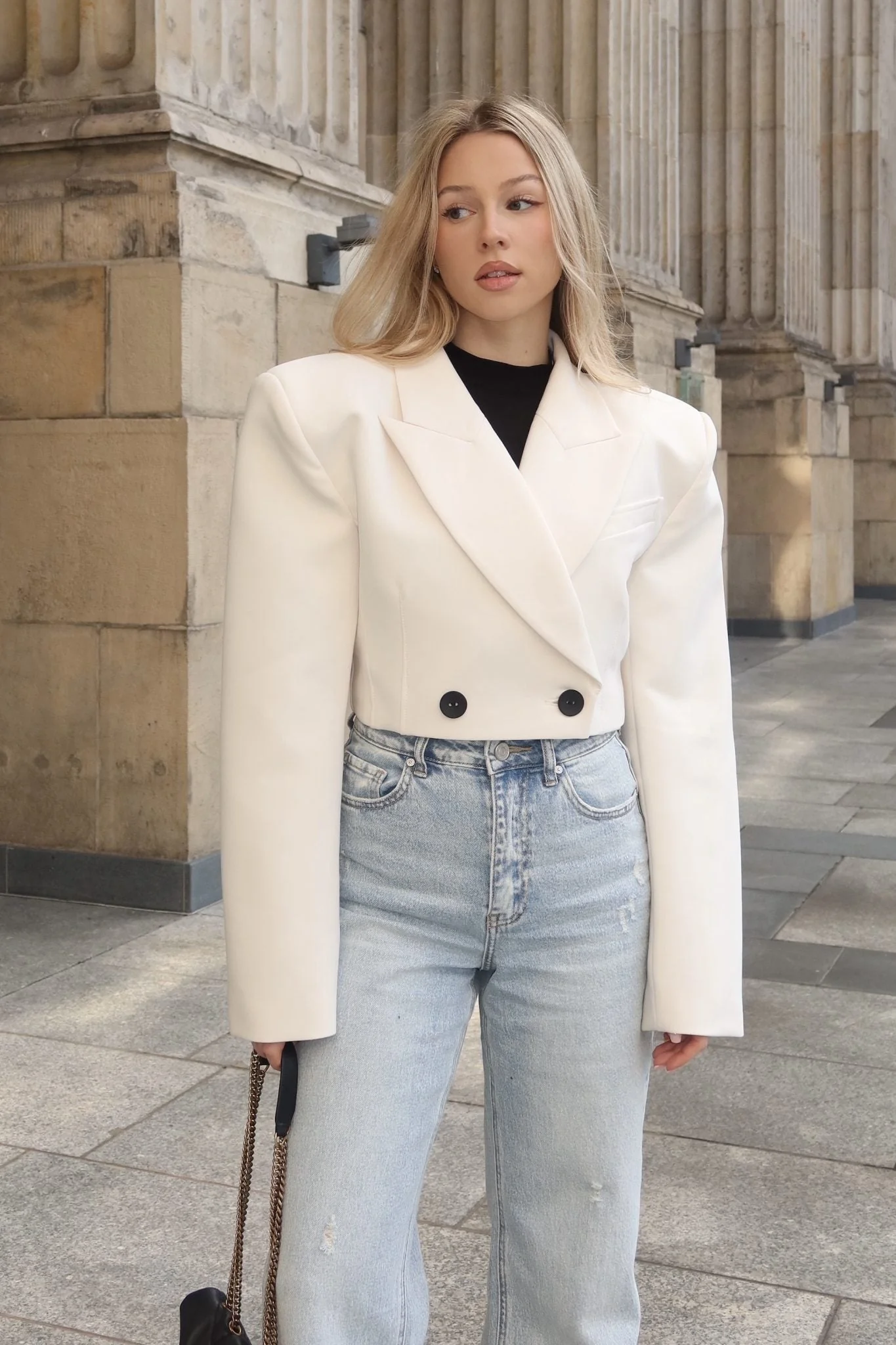 Marynarka Chic – Kremowa - Image 3