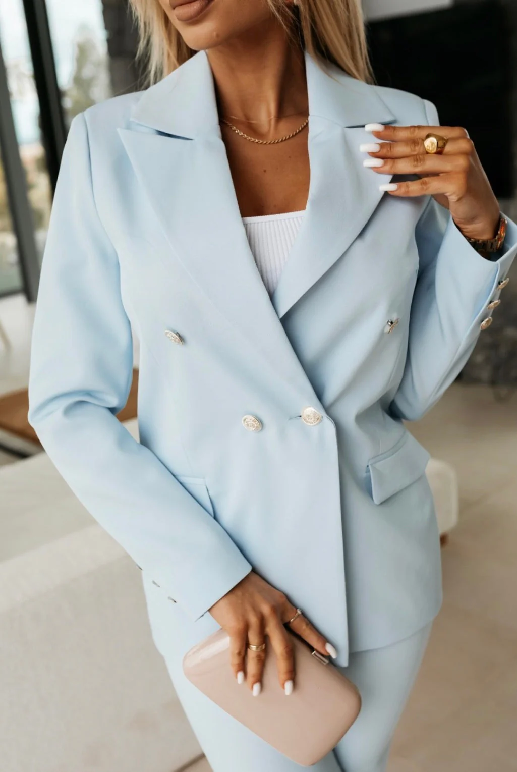 Marynarka Elegant Chic – Błękitna - Image 3