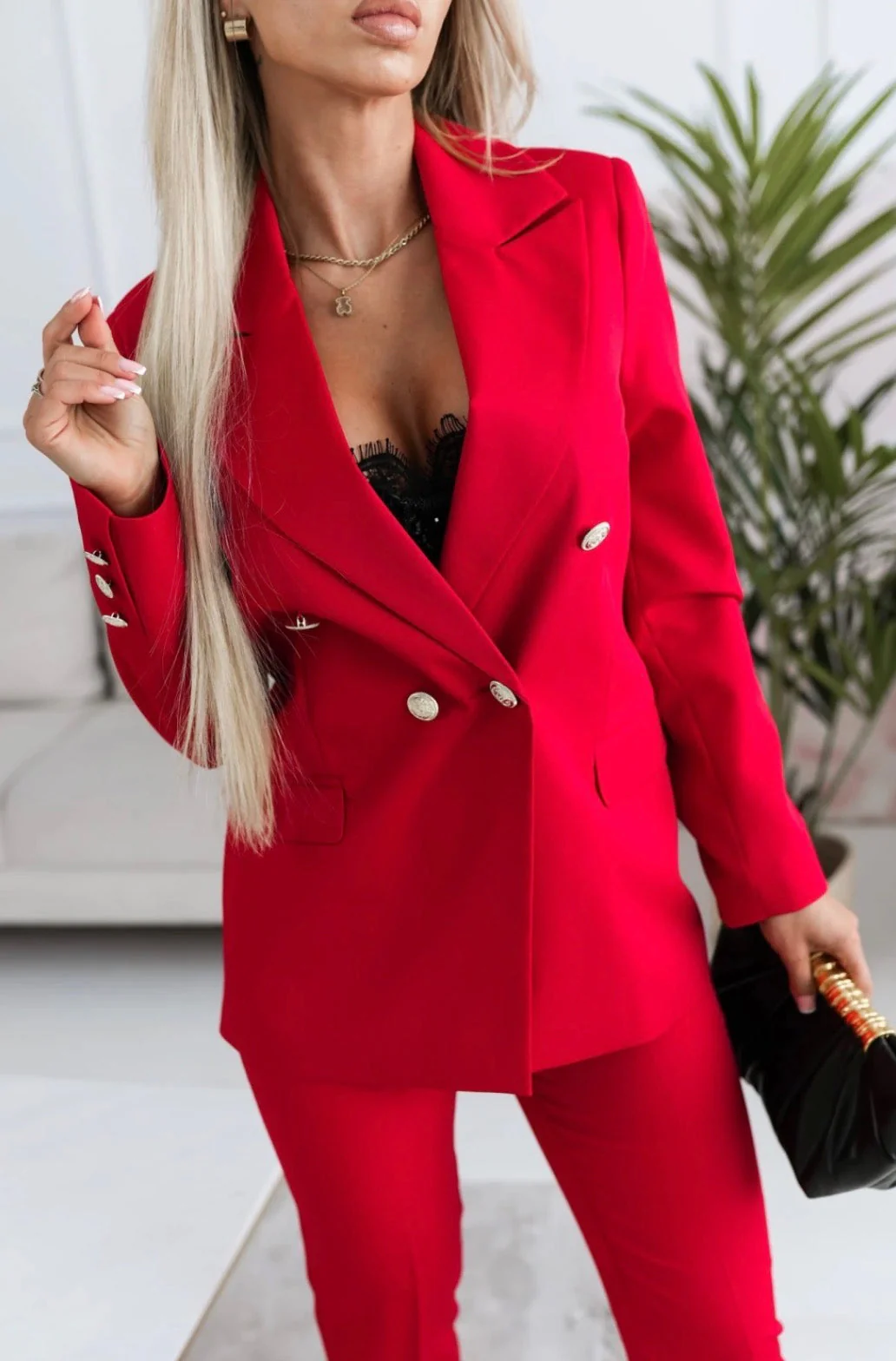 Marynarka Power Chic – Czerwona - Image 2